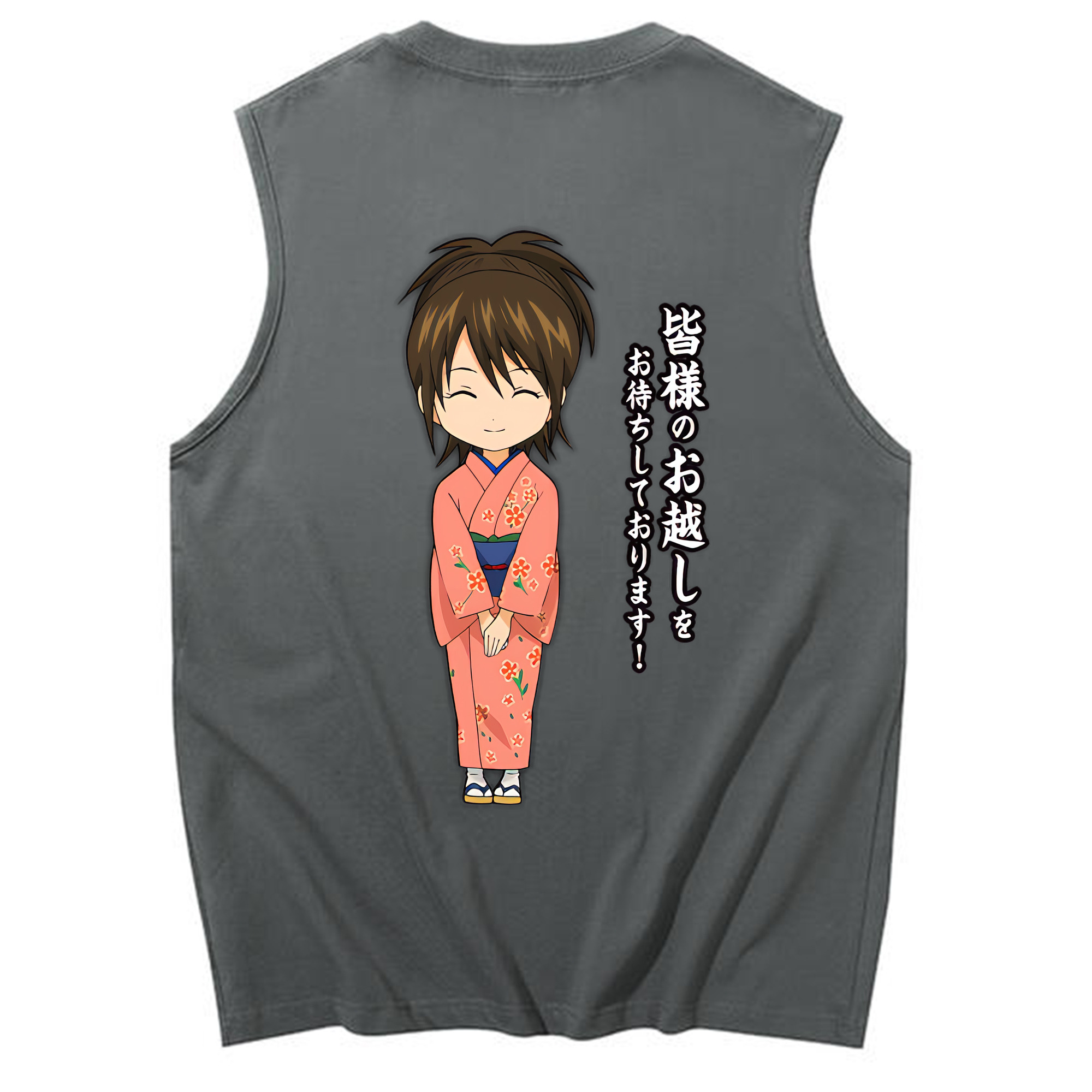 （画像用） ぎんたま 坂田銀時（さかたぎんとき） 神楽 志村新八（しむら しんぱち） GINTAMA Sakata Gintoki Kagura Shimura Shinpachi コットン100％タンクトップ（背面プリント）